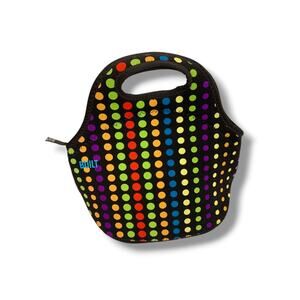 Built Neoprene Lunch Tote Dotted Handles 9" x 11" Zip Top